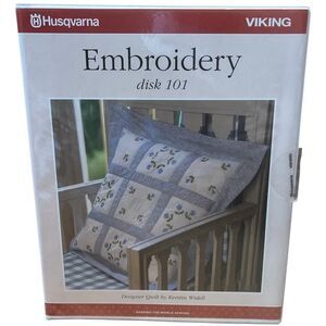 Quilt Embroidery Designs Disk 101 Husqvarna Viking Designer 1 Machine 1990s EUC